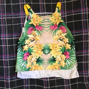 XOXO sleeveless floral print top